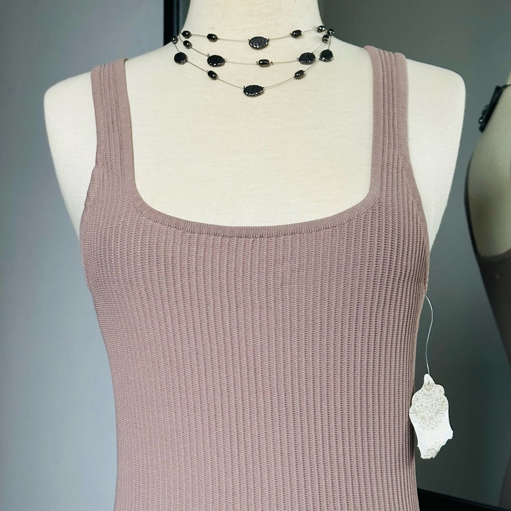 Altar'd State Taupe Ribbed Dress - Picture 2 of 5